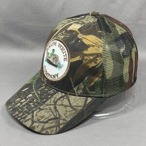 Ralph White Co Strapback Hat Green Gator Airboat Camouflage Trucker Hunting Mens